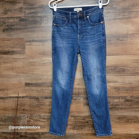 Madewell Jeans 27 High Rise 10" Skinny Danny Wash G7391 Tummy Control Stretch - Picture 1 of 13
